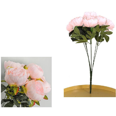 European simulation bouquet fake flower 7 core peony wedding arrangement living room home decoration flower a generation Light
European simulation bouquet fake flower 7 core peony wedding arrangement living room home decoration flower a generation Light