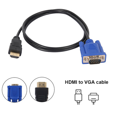 1M HDMI to VGA D-SUB Male Video Adapter Cable Lead for HDTV PC Computer Monitor
1M HDMI to VGA D-SUB Male Video Adapter Cable Lead for HDTV PC Computer Monitor