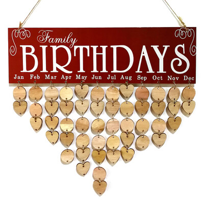 DIY Wood Family Friends Birthday Reminder Special Dates Planner Board Wooden Calendar Home Hanging Decor Gift Style 4
DIY Wood Family Friends Birthday Reminder Special Dates Planner Board Wooden Calendar Home Hanging Decor Gift Style 4