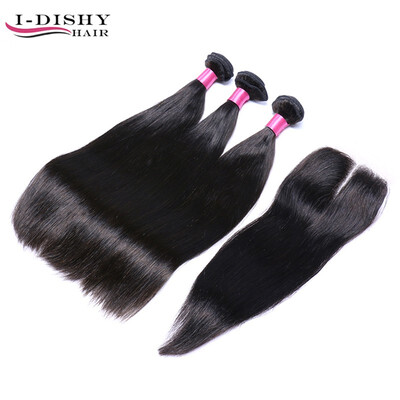 i-Dishy Virgin Hair 3 Bundles With Closure Brazilian Straight Human Hair Bundles Plus Closure Free Middle Three Part 4 pcslot
i-Dishy Virgin Hair 3 Bundles With Closure Brazilian Straight Human Hair Bundles Plus Closure Free Middle Three Part 4 pcslot