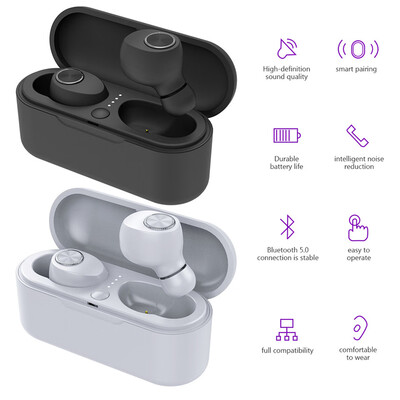 Willstar TWS Bluetooth V50 Earphone Stereo Sport Wireless HD Call Waterproof Earbuds-Black
Willstar TWS Bluetooth V50 Earphone Stereo Sport Wireless HD Call Waterproof Earbuds-Black