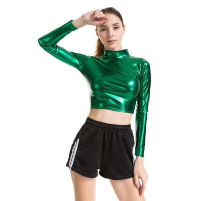 New Women Faux Leather PU Tee Top Long Sleeve T shirt Turtleneck Slim Sexy T-shirt
New Women Faux Leather PU Tee Top Long Sleeve T shirt Turtleneck Slim Sexy T-shirt