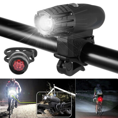 Bike Bicycle Lights USB Rechargeable LED Bright Bike Front Headlight&Rear Tail Light Set
Bike Bicycle Lights USB Rechargeable LED Bright Bike Front Headlight&Rear Tail Light Set