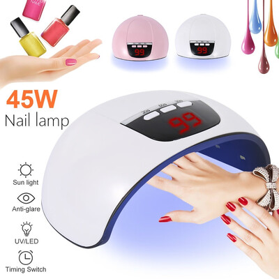 45W Smart Sensor 15m LED UV Sunlight Nail Dryer Lamp Gel Polish Curing Timing Manicure Machine USB 3 Timers
45W Smart Sensor 15m LED UV Sunlight Nail Dryer Lamp Gel Polish Curing Timing Manicure Machine USB 3 Timers