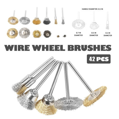 842Pcs Steel Wire Brush Metal Derusting Wheel T Polish Brush Brass Steel Wire Brush Polishing Wheels
842Pcs Steel Wire Brush Metal Derusting Wheel T Polish Brush Brass Steel Wire Brush Polishing Wheels