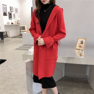 Womens long 2018 autumn&winter new womens clothing Korean version of hooded sweatshirt sleeves cardigan
Womens long 2018 autumn&winter new womens clothing Korean version of hooded sweatshirt sleeves cardigan