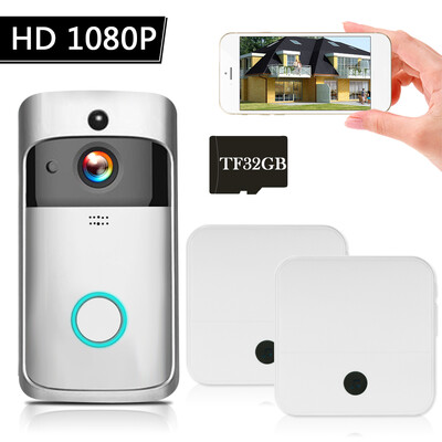 WiFi Smart Wireless Security DoorBell Smart HD 1080P Visual Intercom Recording Video Door Phone Remote Home Monitoring Night Visio
WiFi Smart Wireless Security DoorBell Smart HD 1080P Visual Intercom Recording Video Door Phone Remote Home Monitoring Night Visio