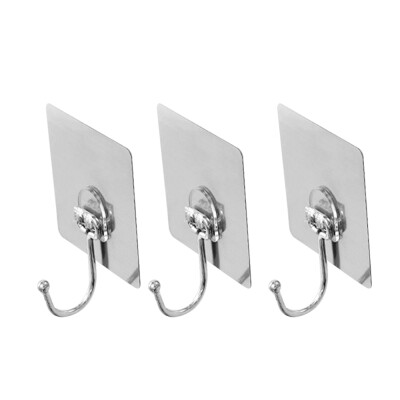 3Pcs Seamless Strong Adhesive Reusable Wall Hooks Heavy Duty Stickers for Hanging Kitchen Bathroom
3Pcs Seamless Strong Adhesive Reusable Wall Hooks Heavy Duty Stickers for Hanging Kitchen Bathroom