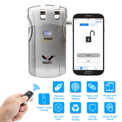 WAFU WF-010U Wireless Security Invisible Keyless Entry Door Intelligent Lock Home Smart Remote Control Lock iOS Android APP Unlock
WAFU WF-010U Wireless Security Invisible Keyless Entry Door Intelligent Lock Home Smart Remote Control Lock iOS Android APP Unlock