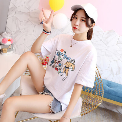 JOY OF JOY Jingdong Womens 2019 Summer New Korean Round Neck Half Sleeve T-Shirt Loose Casual Short Sleeve T-Shirt Womens Tide JWTD191859 White
JOY OF JOY Jingdong Womens 2019 Summer New Korean Round Neck Half Sleeve T-Shirt Loose Casual Short Sleeve T-Shirt Womens Tide JWTD191859 White