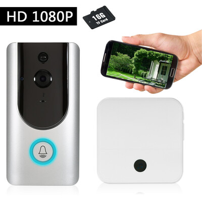 HD 1080P WiFi Smart Wireless Security Doorbell with 8G TF Card Smart Visual Intercom Recording Video Door Phone Night Vision Mobil
HD 1080P WiFi Smart Wireless Security Doorbell with 8G TF Card Smart Visual Intercom Recording Video Door Phone Night Vision Mobil