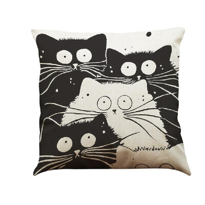 Cute Simple Fashionable White-and-Black Cat Cartoon Images Linen for Home Office Sofa Car Seat Decorative Square Grayish Linen Cus
Cute Simple Fashionable White-and-Black Cat Cartoon Images Linen for Home Office Sofa Car Seat Decorative Square Grayish Linen Cus