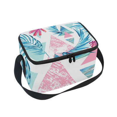 ALAZA Lunch Box Insulated Triangle And Exotic Leaves Lunch Bag Large Cooler Tote Bag for Men Women
ALAZA Lunch Box Insulated Triangle And Exotic Leaves Lunch Bag Large Cooler Tote Bag for Men Women