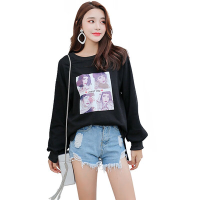 In the autumn of 2018 the new large yards dress fat MM printed joker loose long-sleeved fleece
In the autumn of 2018 the new large yards dress fat MM printed joker loose long-sleeved fleece