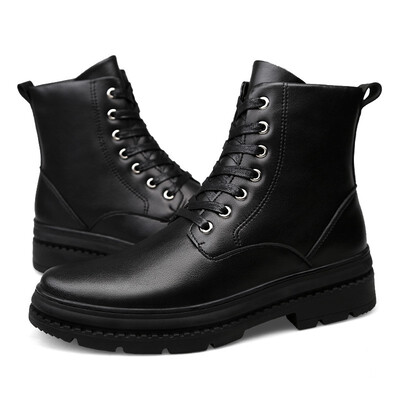 Leather shoes Martin boots mens spring&Korean version of the wild high to help winter plus velvet leather cotton shoes tide
Leather shoes Martin boots mens spring&Korean version of the wild high to help winter plus velvet leather cotton shoes tide