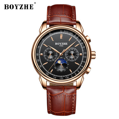 BOYZHE WL008 Watch Brand Waterproof Business Full-automatic Mechanical Men Leather Wrist Watch with Gift Box
BOYZHE WL008 Watch Brand Waterproof Business Full-automatic Mechanical Men Leather Wrist Watch with Gift Box