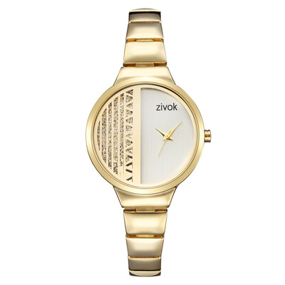 ZIVOK Women Quartz Wrist Watch Bracelet Fashion Geometric Halve Wood Texture Dial Watch World Time Display with Gift Box
ZIVOK Women Quartz Wrist Watch Bracelet Fashion Geometric Halve Wood Texture Dial Watch World Time Display with Gift Box