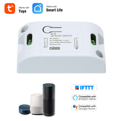 Wifi Smart Switch RF 433MHz Compatible with Amazon Alexa & for Google Home Timer 10A2200W Wireless Remote Switch for AndroidIOS
Wifi Smart Switch RF 433MHz Compatible with Amazon Alexa & for Google Home Timer 10A2200W Wireless Remote Switch for AndroidIOS