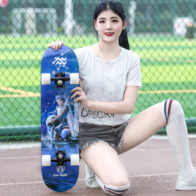 COOL BOARD Skateboard Beginner Teen Adult Brush Street Travel Double Rocker Men&Women Four Wheels Flash Scooter Constellation Aquarius - Flash Wheel
COOL BOARD Skateboard Beginner Teen Adult Brush Street Travel Double Rocker Men&Women Four Wheels Flash Scooter Constellation Aquarius - Flash Wheel