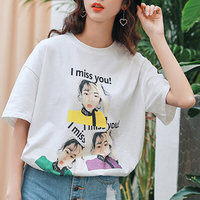JOY OF JOY Jingdong Womens 2019 New Summer Short Sleeve Women Korean Womens Loose Round Collar Personality Character Print T-Shirt Women JWTD191838 White
JOY OF JOY Jingdong Womens 2019 New Summer Short Sleeve Women Korean Womens Loose Round Collar Personality Character Print T-Shirt Women JWTD191838 White