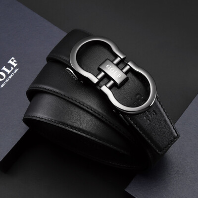 Golf GOLF first layer leather mens belt trend fashion belt mens automatic buckle belt boutique belt gift box P9BV34975J black gun color black gun color
Golf GOLF first layer leather mens belt trend fashion belt mens automatic buckle belt boutique belt gift box P9BV34975J black gun color black gun color