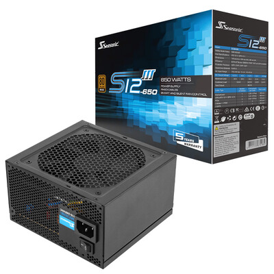 SEASONIC Classic bronze S12III 650W power supply 650GB3 80PLUS bronze five-year warranty intelligent silent temperature control LLC architecture backplane routing
SEASONIC Classic bronze S12III 650W power supply 650GB3 80PLUS bronze five-year warranty intelligent silent temperature control LLC architecture backplane routing