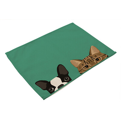 Animal Pattern Polyester Placemat Heat-resistant Stain-resistant Anti-slip Table Mat Bowl Coaster Dining Tableware Pad for Dining
Animal Pattern Polyester Placemat Heat-resistant Stain-resistant Anti-slip Table Mat Bowl Coaster Dining Tableware Pad for Dining