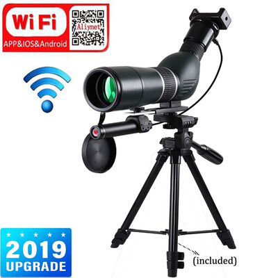Spotting Scope Telescope with WiFi APP Infrared Night Vision Monocular with Big TripodPhone Adapter for Outdoor Watching
Spotting Scope Telescope with WiFi APP Infrared Night Vision Monocular with Big TripodPhone Adapter for Outdoor Watching