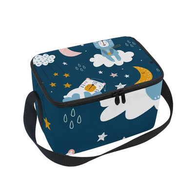 ALAZA Lunch Box Insulated Lunch Bag Large Cooler Cute Bears On Clouds Moon Stars Tote Bag
ALAZA Lunch Box Insulated Lunch Bag Large Cooler Cute Bears On Clouds Moon Stars Tote Bag