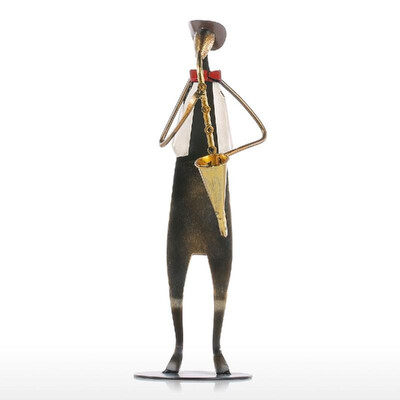 Cowboy Band Saxophone Music Saxophone Playing Metal Iron Sculpture Handmade Baking Paint Technology
Cowboy Band Saxophone Music Saxophone Playing Metal Iron Sculpture Handmade Baking Paint Technology