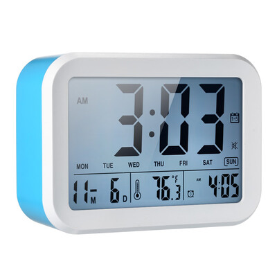 Digital Light Sensing Control & Time Announcing Alarm Clock Calendar Thermometer Clock with 3 Alarms & Snooze Function--Blue
Digital Light Sensing Control & Time Announcing Alarm Clock Calendar Thermometer Clock with 3 Alarms & Snooze Function--Blue