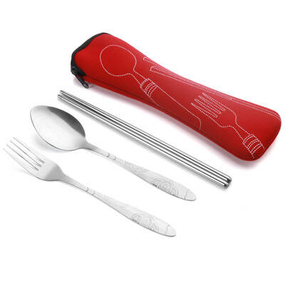 Portable Stainless Steel Tableware Fork Spoon Chopsticks Picnic Camping Cutlery Set with Storage Bag
Portable Stainless Steel Tableware Fork Spoon Chopsticks Picnic Camping Cutlery Set with Storage Bag