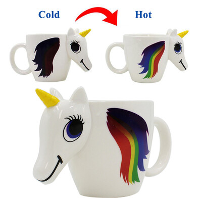 300ml Cartoon Unicorn Discoloration Mug Colorful 3D Color Changing-color Temperature Unicorn Ceramic Coffee Cup Multi Colour Mugs
300ml Cartoon Unicorn Discoloration Mug Colorful 3D Color Changing-color Temperature Unicorn Ceramic Coffee Cup Multi Colour Mugs