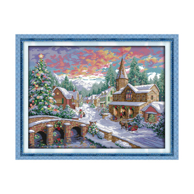 Decdeal 213 17 inches Snowscape Pattern Cross Stitch Kit with Pre-printed 14CT Canvas Cloth & Cotton Thread Embroidery Cross-St
Decdeal 213 17 inches Snowscape Pattern Cross Stitch Kit with Pre-printed 14CT Canvas Cloth & Cotton Thread Embroidery Cross-St