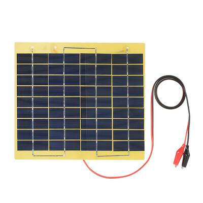 5W 18V Polycrystalline Silicon Solar Panel with Alligator Clips Outdoor Portable Charger for 12V Storage Battery
5W 18V Polycrystalline Silicon Solar Panel with Alligator Clips Outdoor Portable Charger for 12V Storage Battery