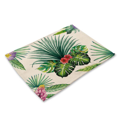 Plant Printed Polyester Placemat Heat-resistant Stain-resistant Anti-slip Table Mat Bowl Coaster Dining Tableware Pad for Dining T
Plant Printed Polyester Placemat Heat-resistant Stain-resistant Anti-slip Table Mat Bowl Coaster Dining Tableware Pad for Dining T