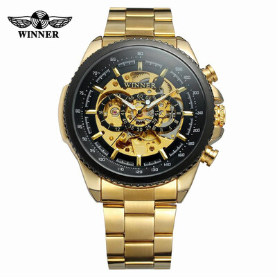 WINNER 428 Men Watch Semi-Automatic Mechanical Watch Time Display Fashion Casual Stainless Steel Strap Luminous Hands Male Wristwa 
WINNER 428 Men Watch Semi-Automatic Mechanical Watch Time Display Fashion Casual Stainless Steel Strap Luminous Hands Male Wristwa