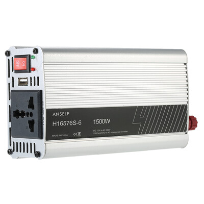 Anself 1500W DC12V to AC220-240V AC Household Solar Power Inverter Converter Modified Sine Wave Form
Anself 1500W DC12V to AC220-240V AC Household Solar Power Inverter Converter Modified Sine Wave Form