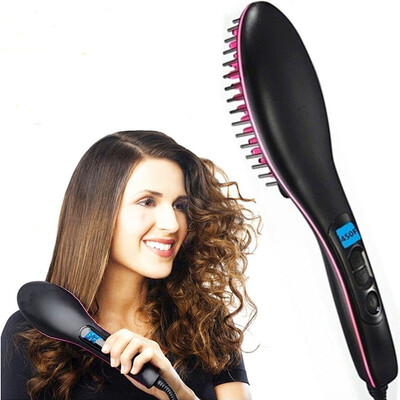 LCD display Electric Fast straight Hair Brush Hair Straightener Straightening Flat Iron Comb Digital Control Heating Brushes
LCD display Electric Fast straight Hair Brush Hair Straightener Straightening Flat Iron Comb Digital Control Heating Brushes