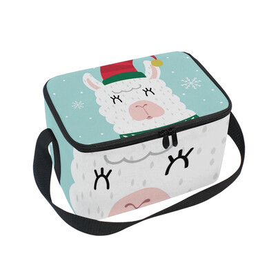 ALAZA Lunch Box Insulated Lunch Bag Large Cooler Cute Llama Face Christmas Character Tote Bag
ALAZA Lunch Box Insulated Lunch Bag Large Cooler Cute Llama Face Christmas Character Tote Bag