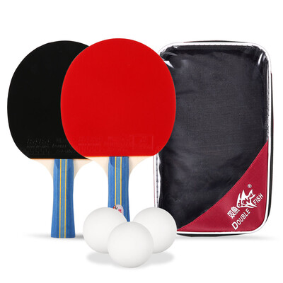 Double Fish Table Tennis Racket Set with 2 Ping Pong Paddles&3 Ping Pong Balls Carry Bag
Double Fish Table Tennis Racket Set with 2 Ping Pong Paddles&3 Ping Pong Balls Carry Bag