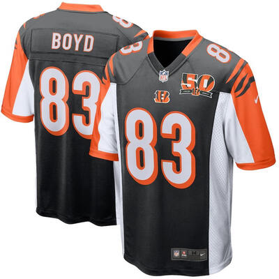 Youth Football Jersey Cincinnati Bengals Tyler Boyd Black 50th Anniversary Patch Game Jersey
Youth Football Jersey Cincinnati Bengals Tyler Boyd Black 50th Anniversary Patch Game Jersey