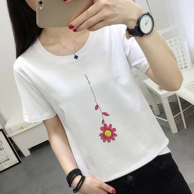 JOY OF JOY Jingdong womens 2019 summer new short-sleeved t-shirt female Korean version of the flower embroidery loose student pullover shirt female JWTD191783 white
JOY OF JOY Jingdong womens 2019 summer new short-sleeved t-shirt female Korean version of the flower embroidery loose student pullover shirt female JWTD191783 white
