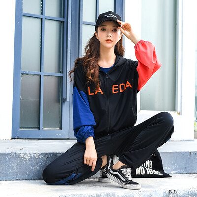 Colorful 2019 new hit color hooded womens sportswear suit loose thin yoga clothes running long sleeve pants suit black
Colorful 2019 new hit color hooded womens sportswear suit loose thin yoga clothes running long sleeve pants suit black