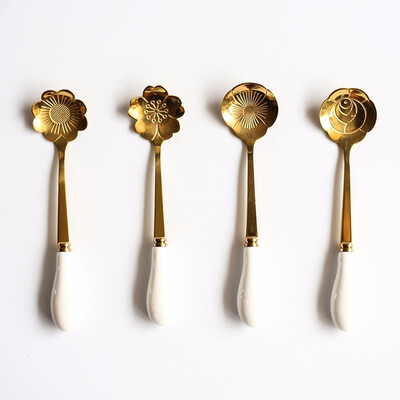 STRUST 4pc set stainless steel porcelain Creative Flower coffee spoon set mini spoon set stirring spoon set
STRUST 4pc set stainless steel porcelain Creative Flower coffee spoon set mini spoon set stirring spoon set