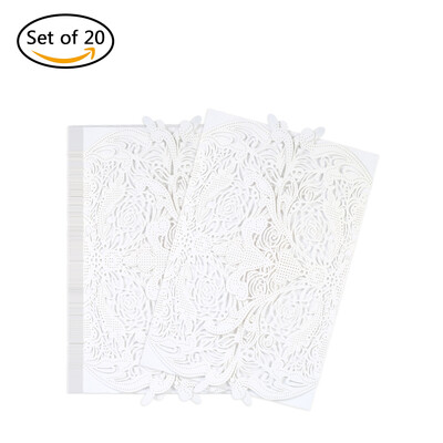 20pcsset Wedding Invitation Card Set Pearl Paper Laser Cut Hollow Floral Pattern Invitation Cards White
20pcsset Wedding Invitation Card Set Pearl Paper Laser Cut Hollow Floral Pattern Invitation Cards White