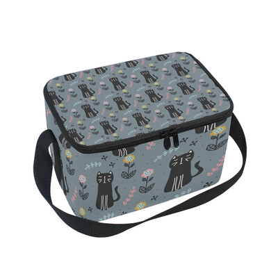 ALAZA Insulated Lunch Box Black Flower Cats Lunch Bag for Men Women Portable Tote Bag Cooler Bag
ALAZA Insulated Lunch Box Black Flower Cats Lunch Bag for Men Women Portable Tote Bag Cooler Bag