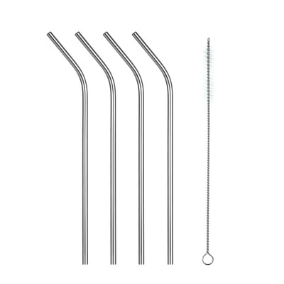 105" Stainless Steel Straws Reusable Metal Straws 4 Bent Straws with a Cleaning Brush
105" Stainless Steel Straws Reusable Metal Straws 4 Bent Straws with a Cleaning Brush