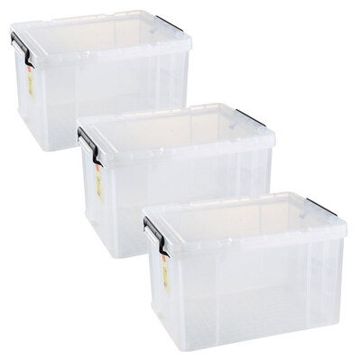 Van Gogh VENGO Hannover plastic transparent pulley storage box large storage box storage box about 45L 3 Pack
Van Gogh VENGO Hannover plastic transparent pulley storage box large storage box storage box about 45L 3 Pack