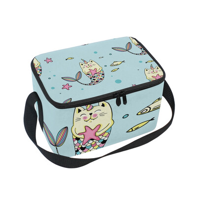 ALAZA Insulated Lunch Box Cat Mermaid Lunch Bag for Men Women Portable Tote Bag Cooler Bag
ALAZA Insulated Lunch Box Cat Mermaid Lunch Bag for Men Women Portable Tote Bag Cooler Bag